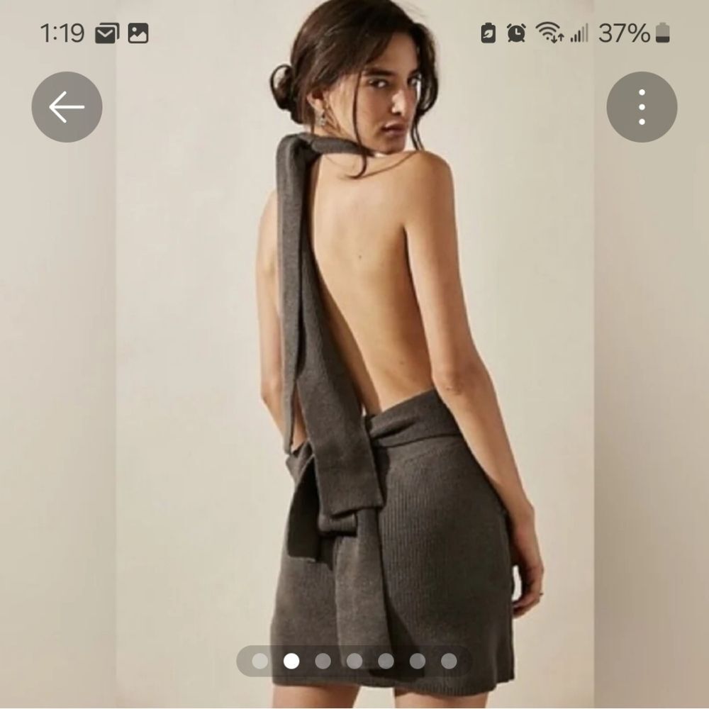 Free People Gray Mini Dress - Picture 3 of 8